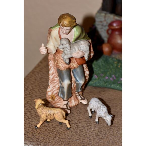 Ever Faithful Sheepherder Thomas Kinkade Nativity Collection HAWTHORNE VILLAGE - Picture 1 of 5
